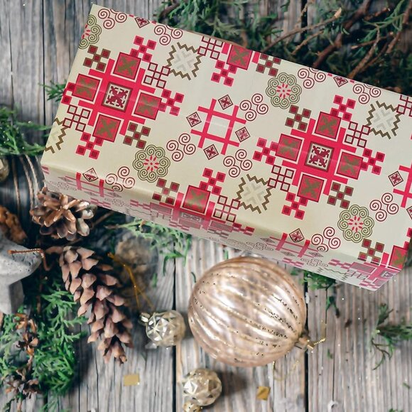 Wrapping Paper Sheets (6) and Pull Bows (3) Folded Flat - Picture 4 of 5